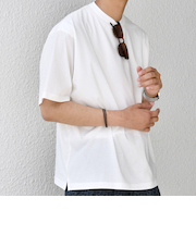 SHIPS any: JAPAN MADE ハイゲージ コットン リラックス リブネック Tシャツ◇