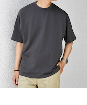 SHIPS any: JAPAN MADE ハイゲージ コットン リラックス リブネック Tシャツ◇