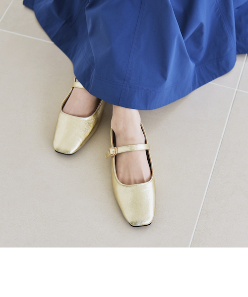 quaranciel: ストラップ スクエア フラット シューズ｜シップスの通販