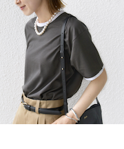 〈接触冷感〉レイヤード ライク TEE