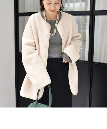 【一部WEB限定】〈手洗い可能〉NEW リバーシブル ボア ブルゾン