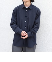 SHIPS any: LIM BLESS ソリッド/ストライプ レギュラーカラー シャツ(セットアップ対応)◇
