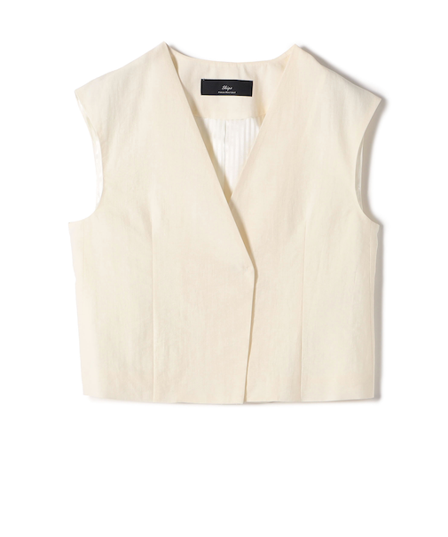 SHIPS Primary Navy Label:〈手洗い可能〉MANTECO ジレ
