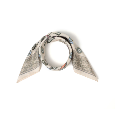 《追加予約》AULENTTI: クラシカル モチーフ プリント スカーフ