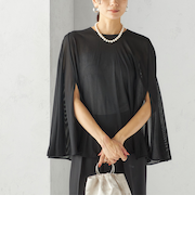 troisiemeCHACO:〈洗濯機可能〉シアー ケープ ブラウス