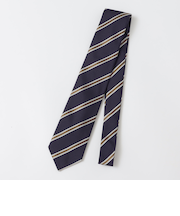 SHIPS: シルク バスケット ストライプ ネクタイ