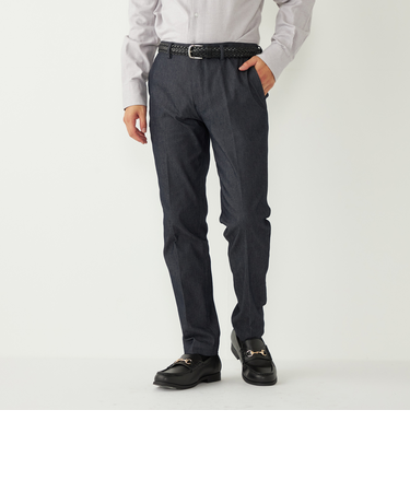 SHIPS Colors:〈洗濯機可能〉デニムライク チノ スラックス