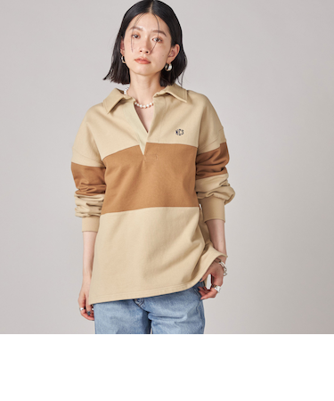 SHIPS NINE CASE:配色 スキッパー プルオーバー