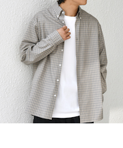 SHIPS any:〈洗濯機可能〉ブラッシュド トラッド チェック ボタンダウン シャツ◇