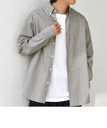 SHIPS any:〈洗濯機可能〉ブラッシュド トラッド チェック ボタンダウン シャツ◇