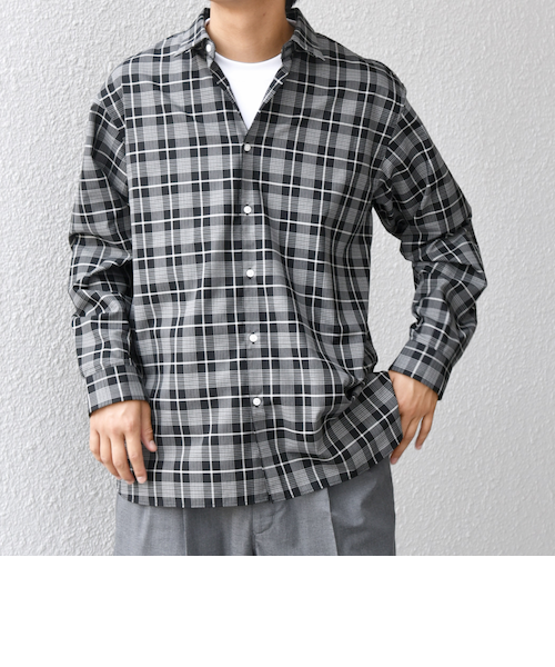 シップス エニィ（SHIPS any）/SHIPS any:〈洗濯機可能〉LIM BLESS チェック レギュラーカラー シャツ◇ SHIPS any:〈洗濯機可能〉LIM BLESS チェック レギュラーカラー シャツ