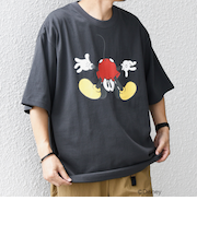 SHIPS any: /ミッキーマウス/ サイン & ポージング Tシャツ◇