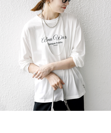 【SHIPS any別注】MONMIMI:〈洗濯機可能〉ロゴ プリント ロンTEE 25AW