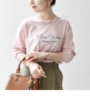 【SHIPS any別注】MONMIMI:〈洗濯機可能〉ロゴ プリント ロンTEE 25AW