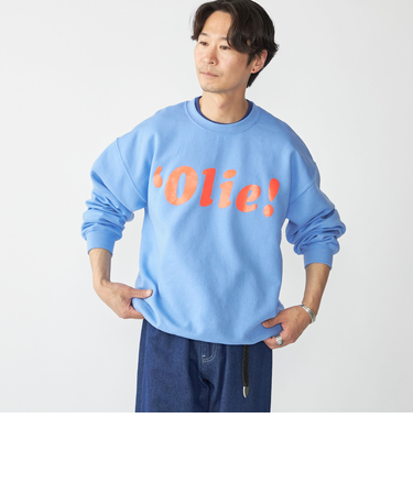 【SHIPS別注】THE DAY ON THE BEACH: プリント クルーネック トレーナー