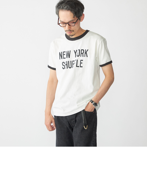 【SHIPS別注】THE DAY ON THE BEACH: プリント リンガー Tシャツ