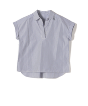 innowave:〈手洗い可能〉TC スキッパー フレンチスリーブ ブラウス