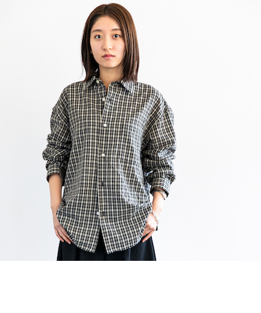 City Ambient Products: レギュラーカラー ボイル チェック シャツ