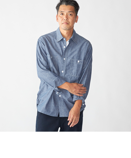 SHIPS: AUTHENTIC シャンブレー ワークシャツ