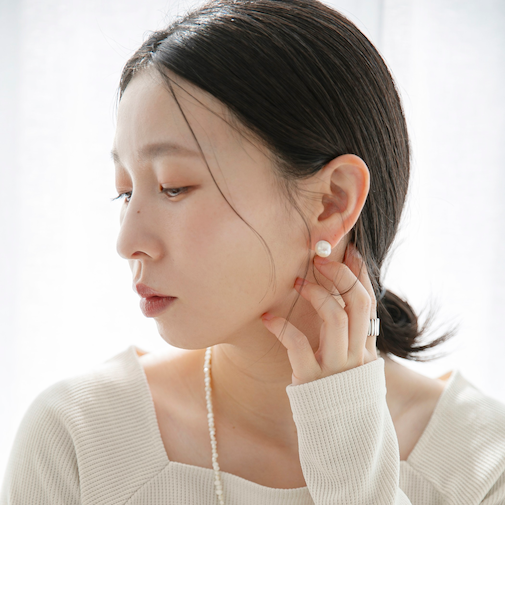 quaranciel: 淡水 パール ピアス