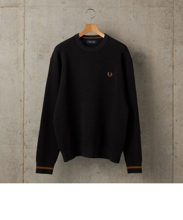 ＜新色予約中！＞【SHIPS別注】FRED PERRY: シングル ティップ ワッフル ニット