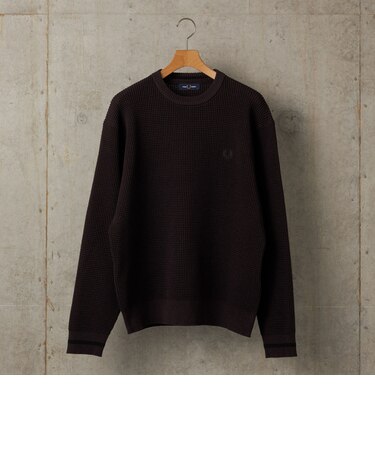 ＜新色予約中！＞【SHIPS別注】FRED PERRY: シングル ティップ ワッフル ニット