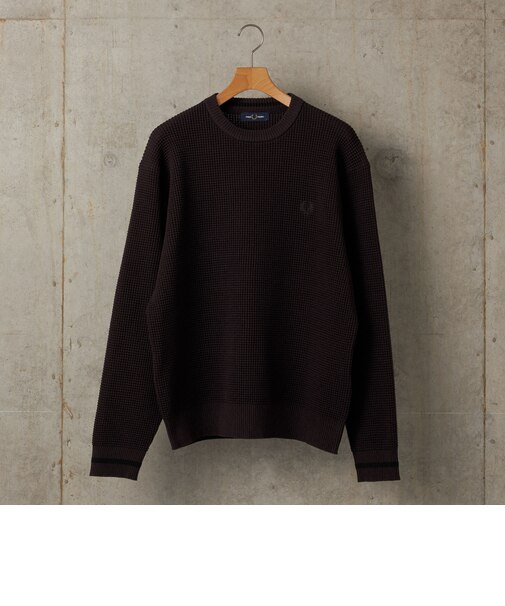 ＜新色予約中！＞【SHIPS別注】FRED PERRY: シングル ティップ ワッフル ニット
