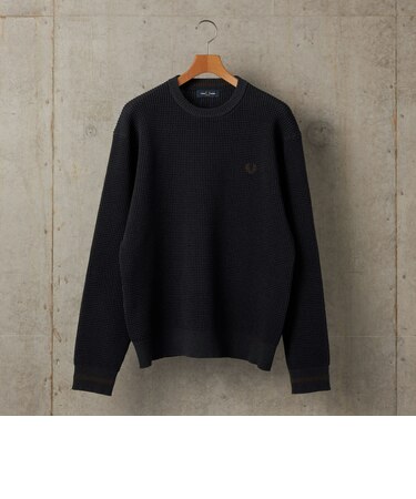 ＜新色予約中！＞【SHIPS別注】FRED PERRY: シングル ティップ ワッフル ニット