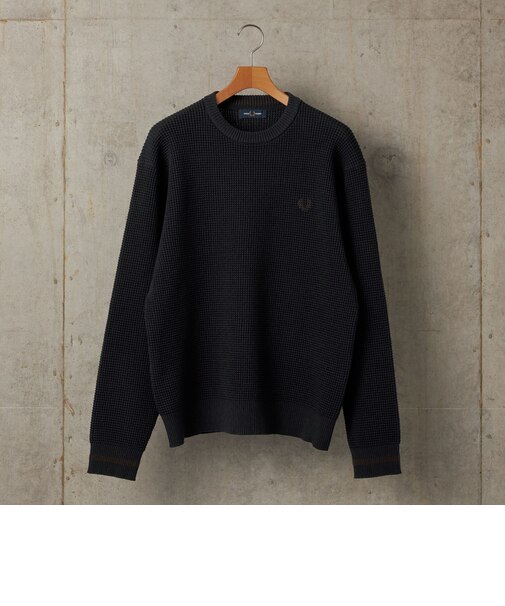 ＜新色予約中！＞【SHIPS別注】FRED PERRY: シングル ティップ ワッフル ニット