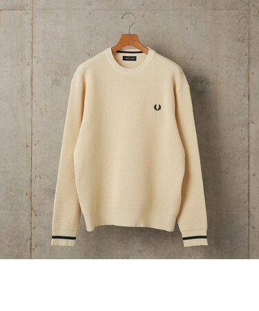 ＜新色予約中！＞【SHIPS別注】FRED PERRY: シングル ティップ ワッフル ニット