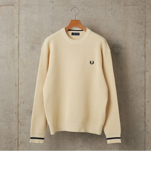 ＜新色予約中！＞【SHIPS別注】FRED PERRY: シングル ティップ ワッフル ニット