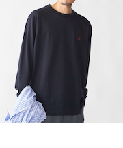 【SHIPS別注】FRED PERRY: ピケ ロングスリーブ T シャツ