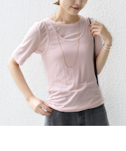 シアー フライス レイヤード TEE
