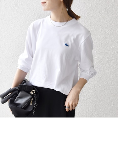 《追加予約》【SHIPS any別注】LACOSTE:〈洗濯機可能〉ピケ クルーネック ロンT 26AW