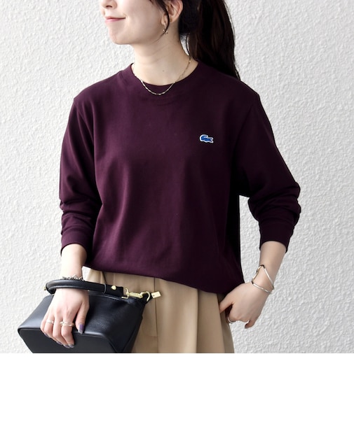 《追加予約》【SHIPS any別注】LACOSTE:〈洗濯機可能〉ピケ クルーネック ロンT 26AW