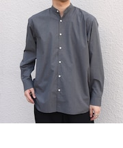 SHIPS any: LIM BLESS ソリッド / ストライプ バンドカラー シャツ 26AW◇