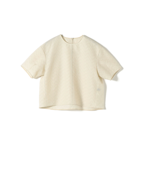 SHIPS Primary Navy Label:〈手洗い可能〉シアー ジャカード TEE ブラウス