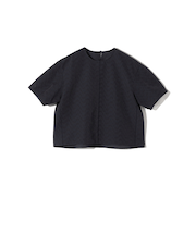 SHIPS Primary Navy Label:〈手洗い可能〉シアー ジャカード TEE ブラウス