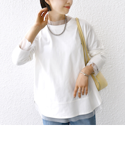 【WEB限定】チュール コンビ ラウンド カットソー