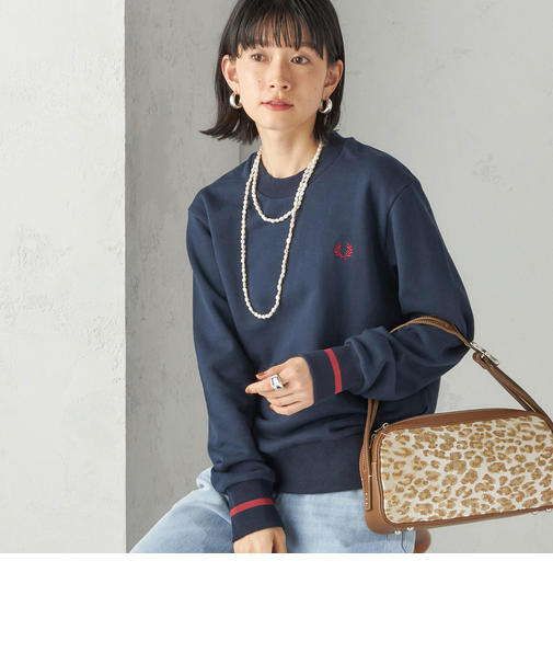 【SHIPS別注】FRED PERRY: SINGLE TIPPED SWEAT