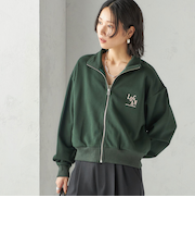 【SHIPS別注】LOGAN KNITTING MILLS:プリント ジップ プルオーバー