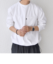 SHIPS any: SORONA(R) ストレッチ ジャージー スピンドル ポケット Tシャツ (ロンT)◇