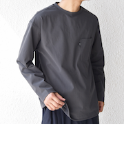 SHIPS any: SORONA(R) ストレッチ ジャージー スピンドル ポケット Tシャツ (ロンT)◇