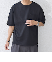 SHIPS any: 〈洗濯機可能〉フクレ ジャカード リラックス ポケット Tシャツ◇