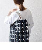 《予約》【SHIPS any別注】BINDU: ジャカード 千鳥 トート バッグ