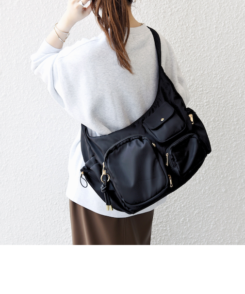 《一部追加予約》SHIPS any: 9ポケット 2WAY ショルダー バッグ
