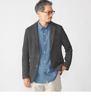 SHIPS: TEXBRID(R) コットン ジャカード 2ボタン ジャケット