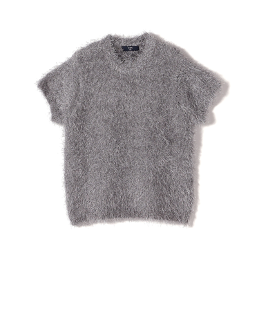 SHIPS Colors:〈手洗い可能〉フェイク フェザー クルーネック ショートスリーブ◇