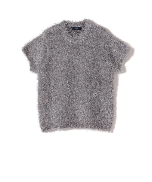 SHIPS Colors:〈手洗い可能〉フェイク フェザー クルーネック ショートスリーブ◇