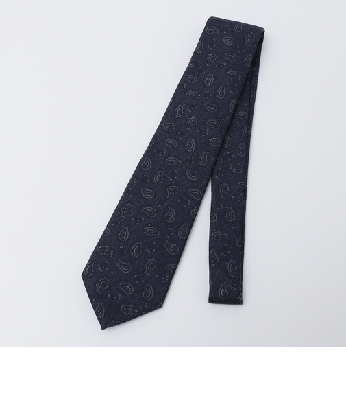 Puccini: シルク ウール メランジ ペイズリー ネクタイ